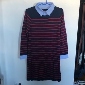 Cynthia Rowley striped merino wool sweater dress